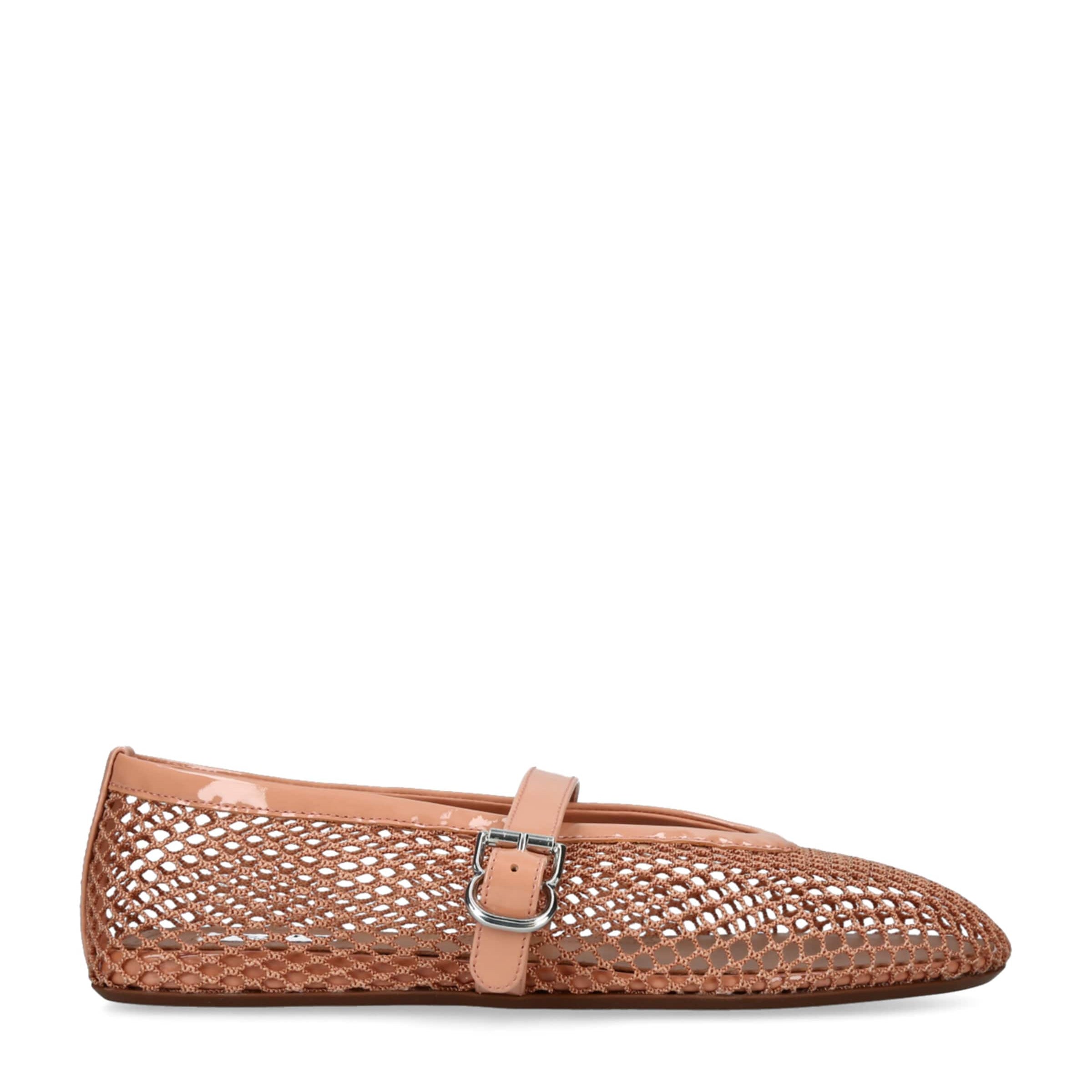 Nude Mesh Ballet Flats
