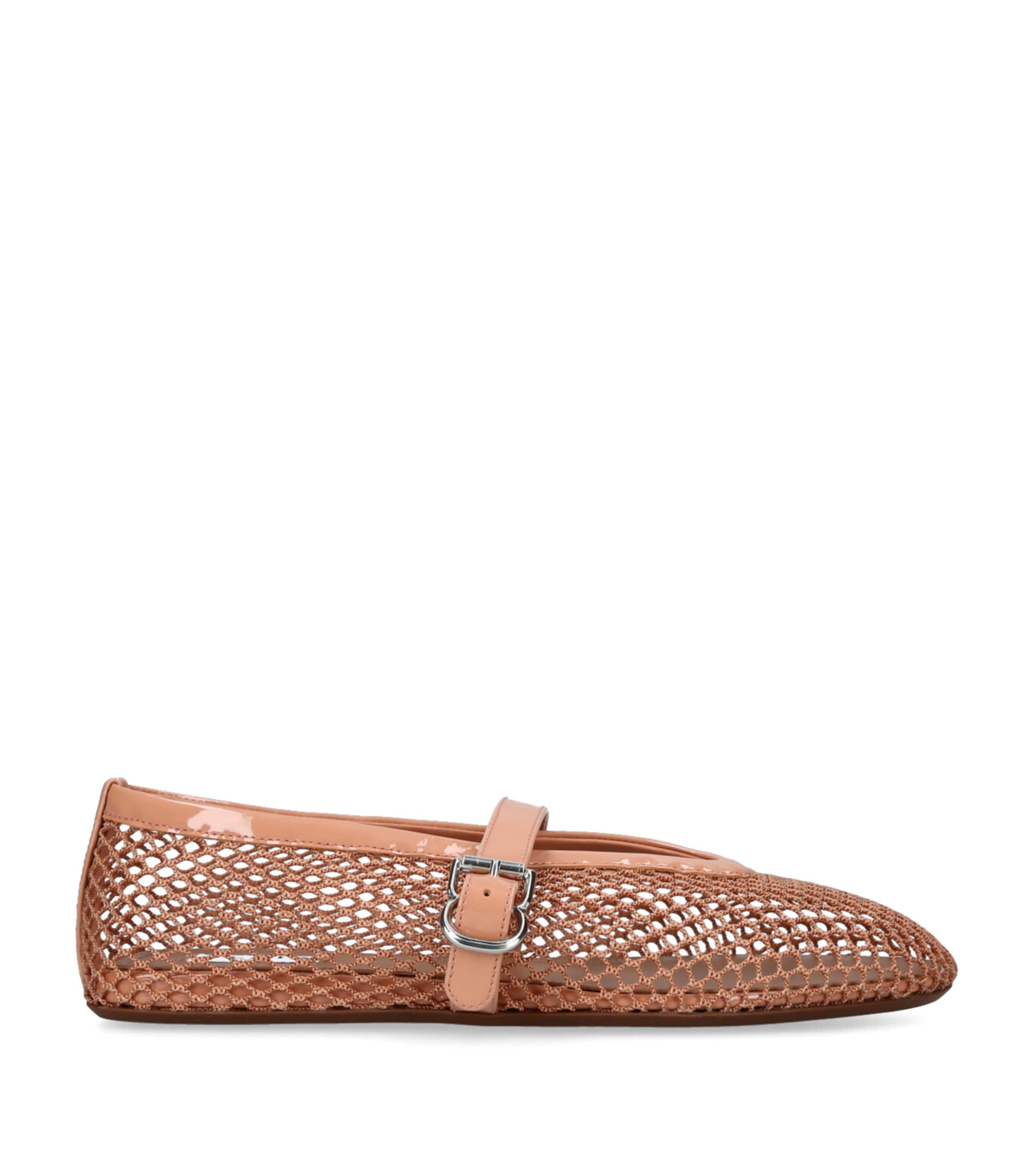 Nude Mesh Ballet Flats