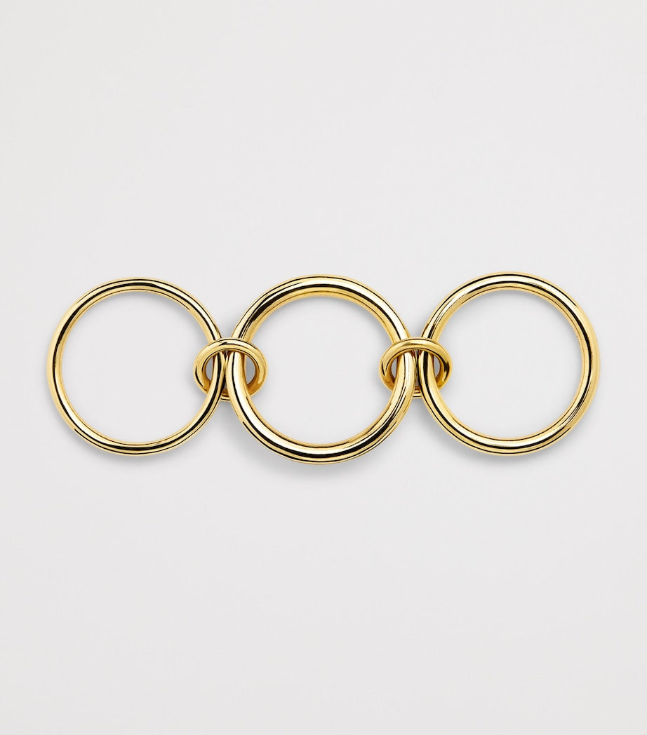 Yellow Gold and Sapphire Pyrus Ring