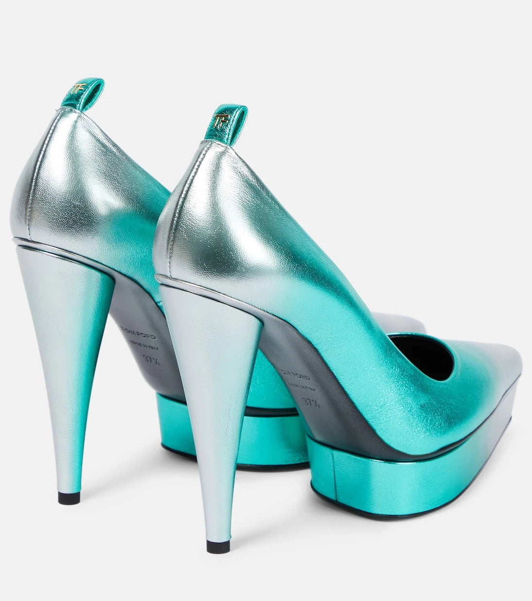 Tom Ford - Metallic leather platform pumps
