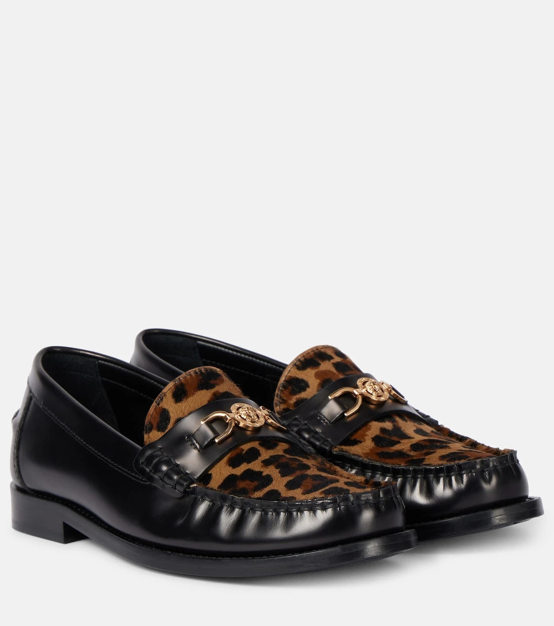 Versace - Medusa '95 leopard-print loafers