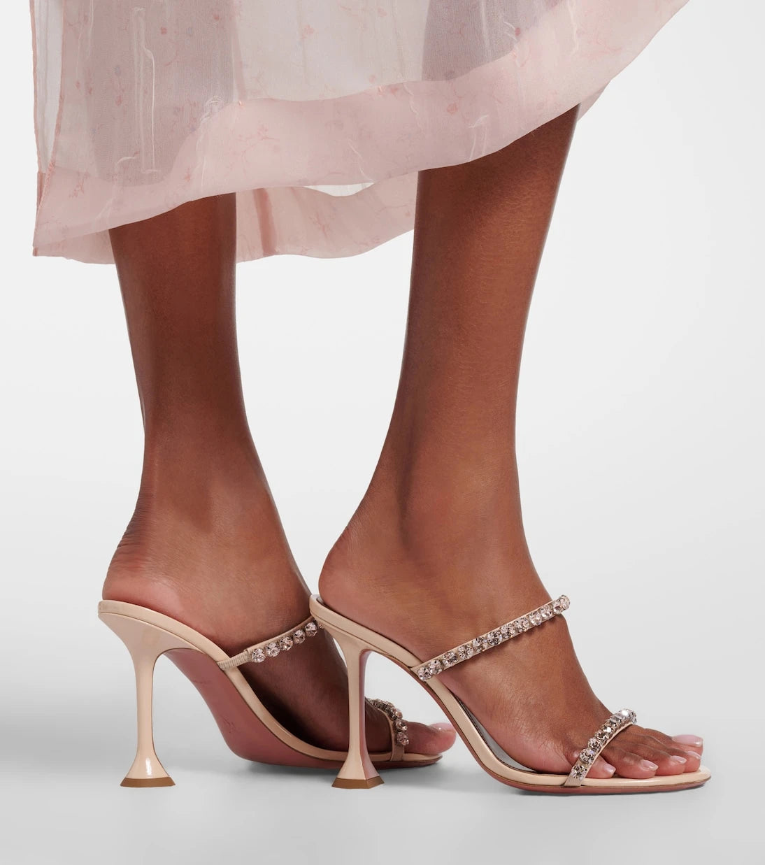 Amina Muaddi - Gigi crystal-embellished leather sandals