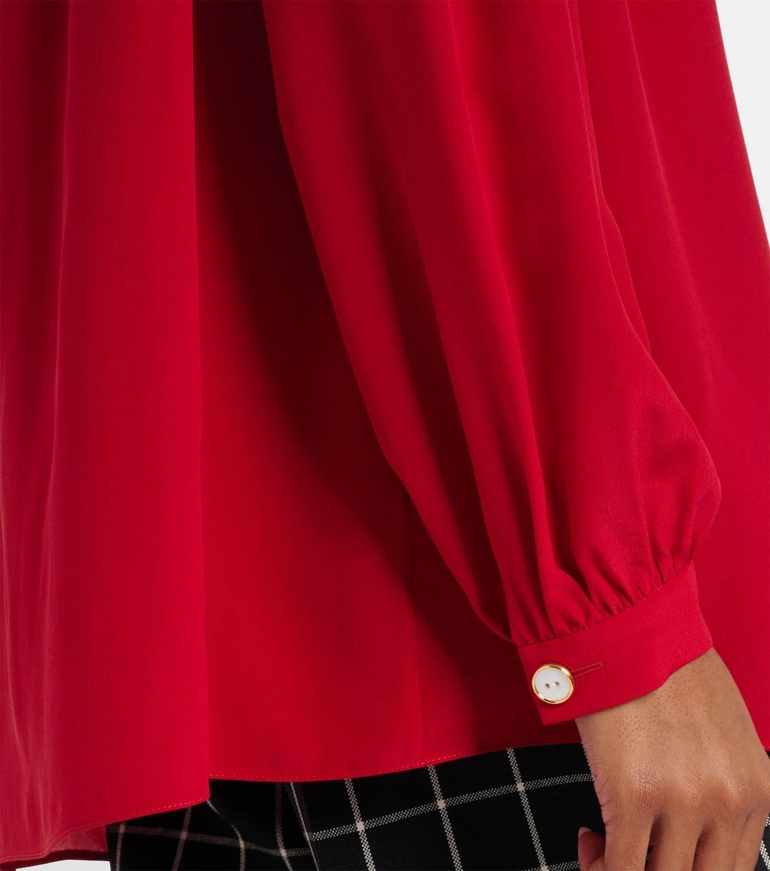 Valentino - Ruffled silk crêpe de chine blouse