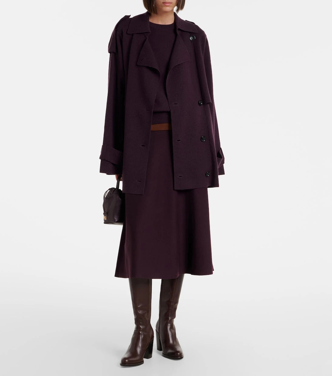 Jardin des Orangers - Virgin wool midi skirt