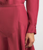 Silk Dorothy Midi Skirt BURGUNDY
