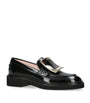 Roger Vivier Black Leather Viv' Rangers Loafers