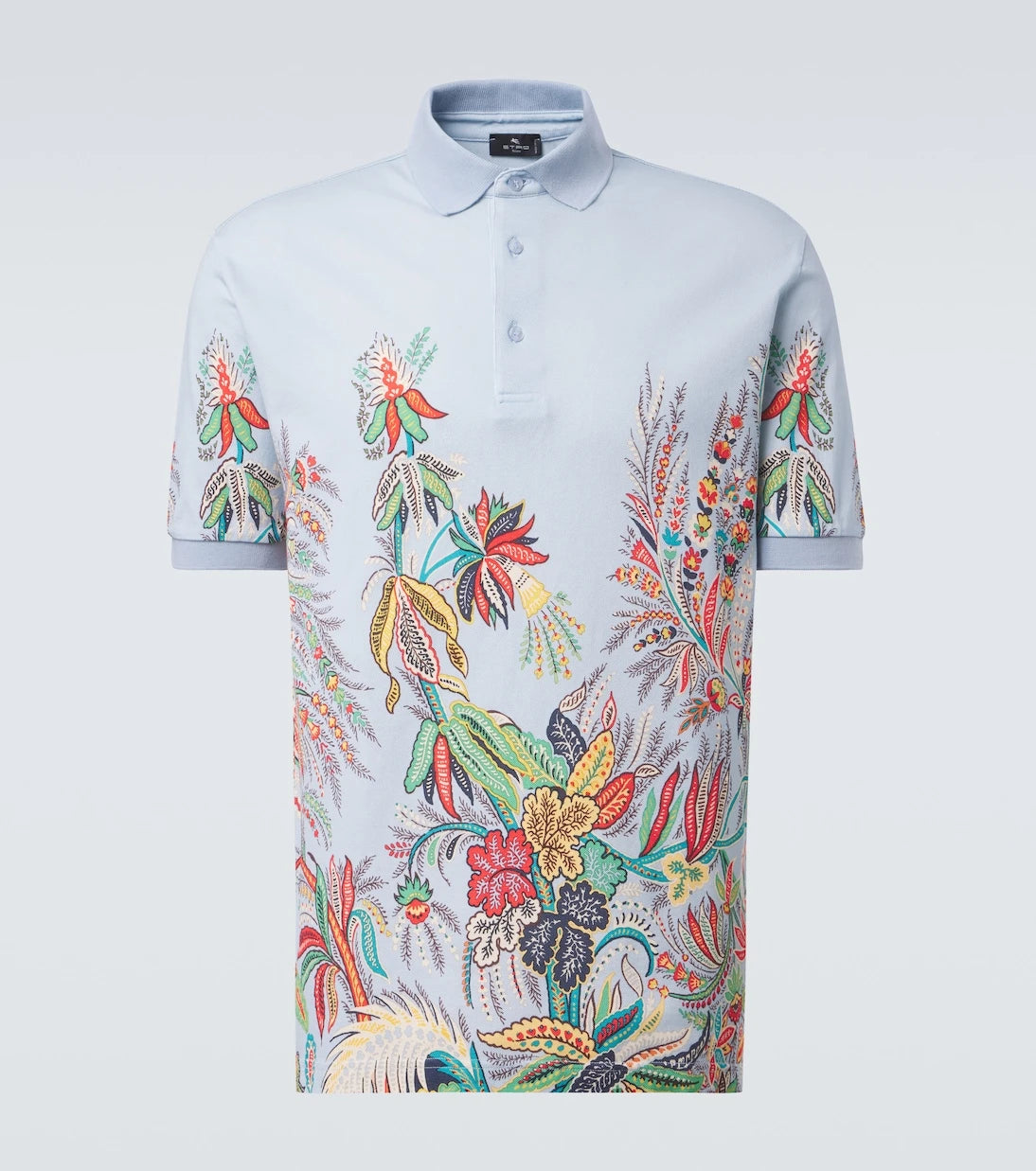 Etro - Printed cotton piqué polo shirt