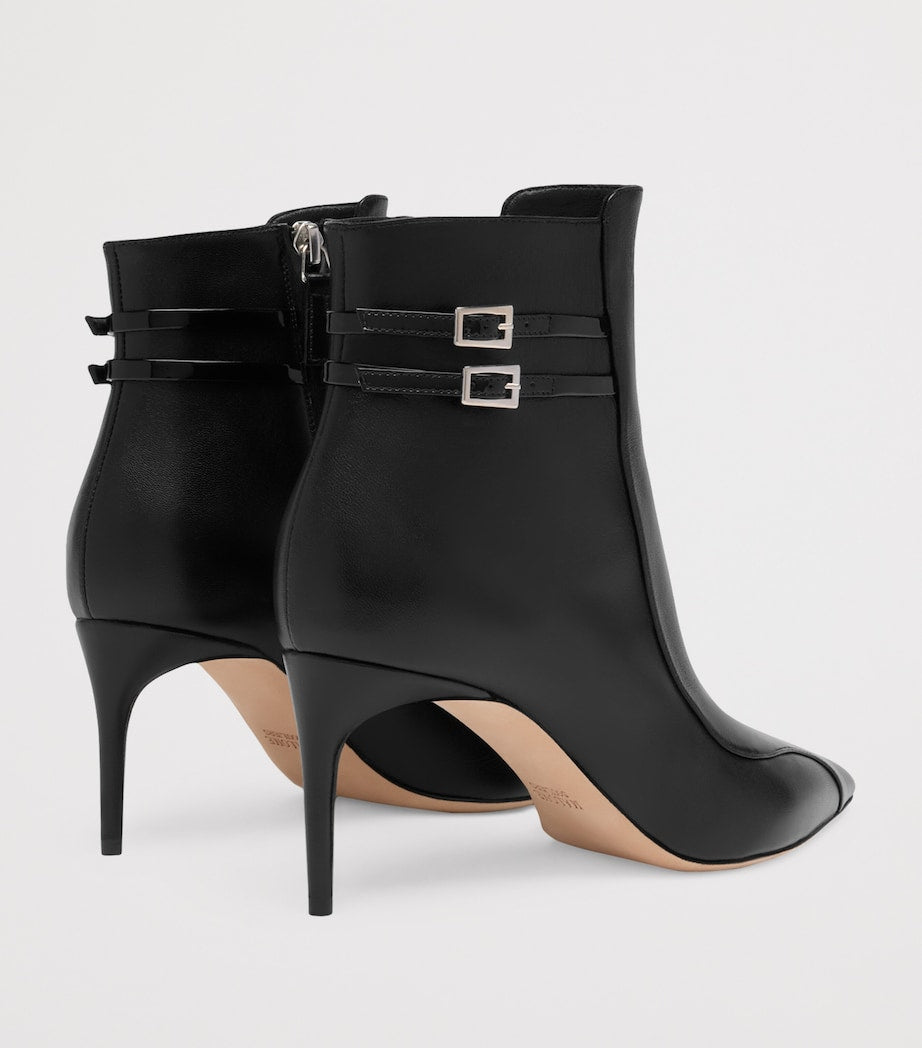 Black Leather Giordana Ankle Boots 70