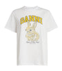 GANNI White Organic Cotton Bunny T-Shirt