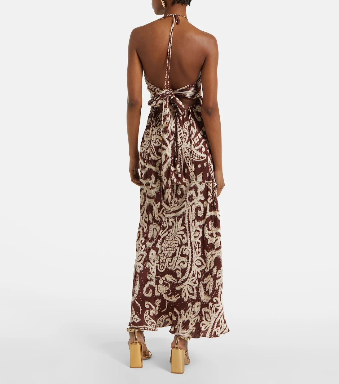 Poupette St Barth - Carla beaded halterneck maxi dress