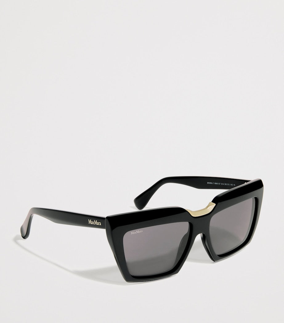 Max Mara Black Acetate Cat-Eye SPARK7 Sunglasses