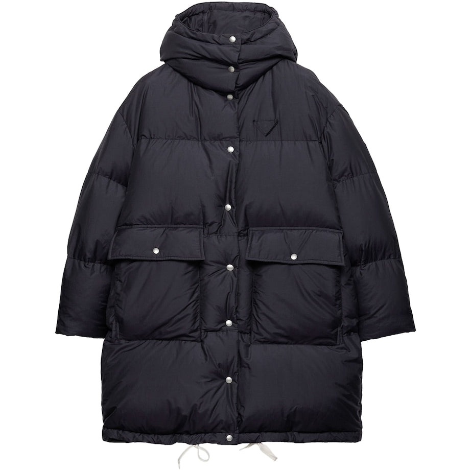 Prada Blue Down-Filled Puffer Jacket
