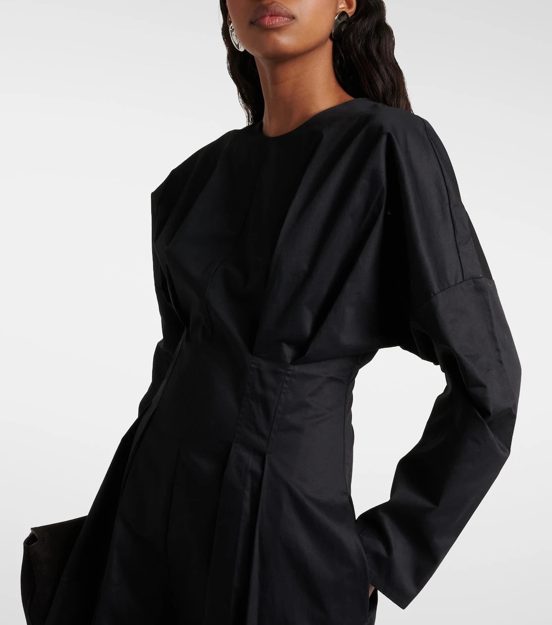 CO - Gathered cotton midi dress
