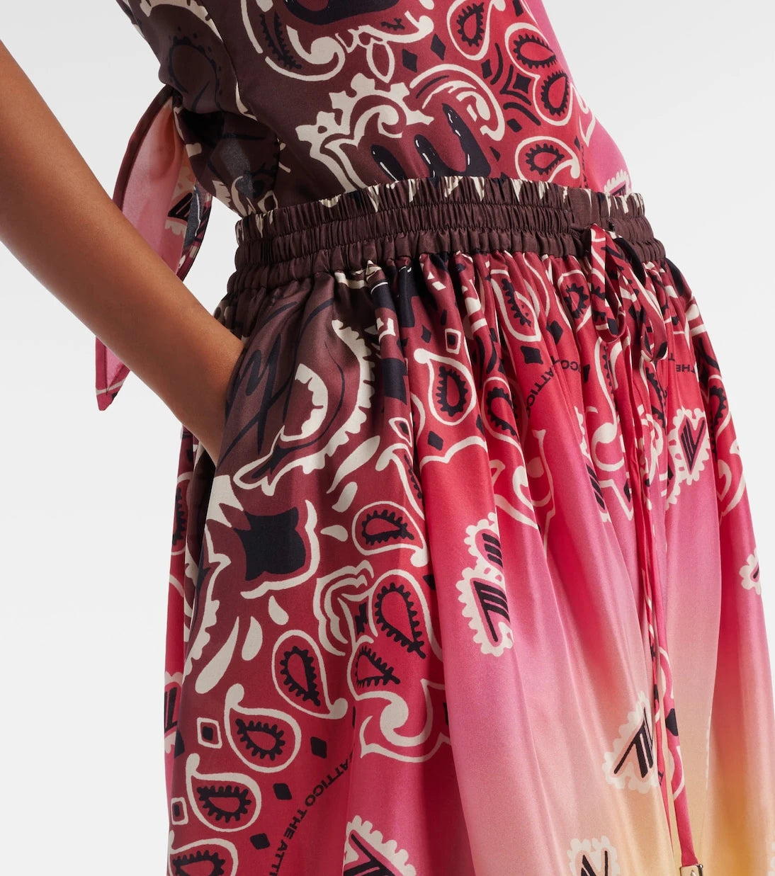 The Attico - Printed silk balloon pants