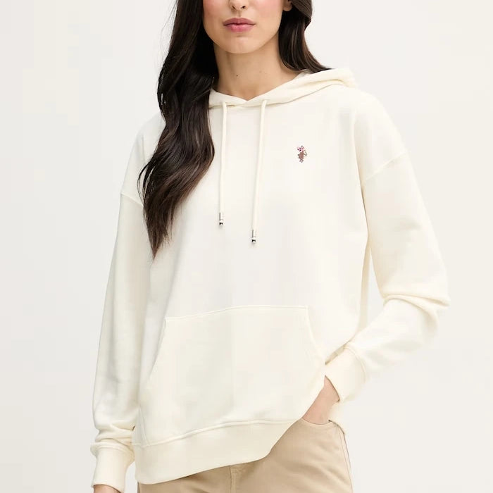 U.S. Polo Assn. pamuklu kapüşonlu kadın hoodie DHM