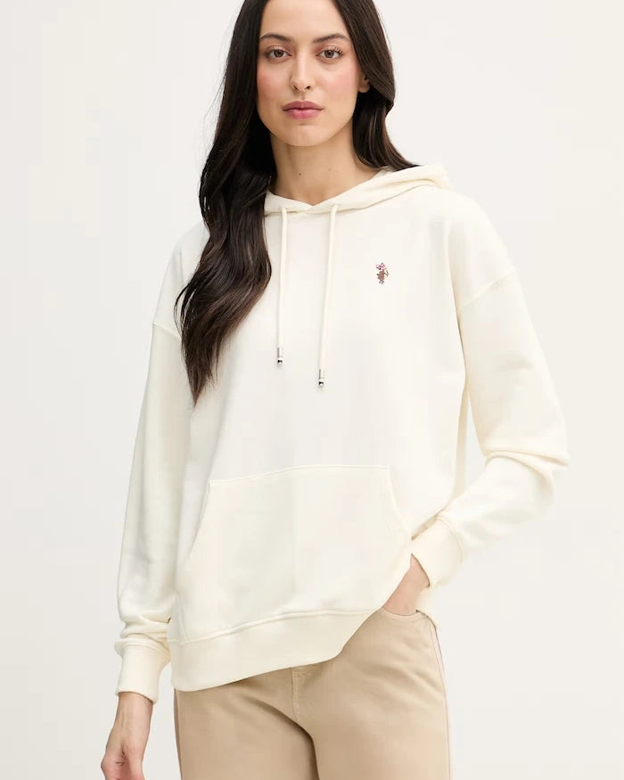 U.S. Polo Assn. pamuklu kapüşonlu kadın hoodie DHM