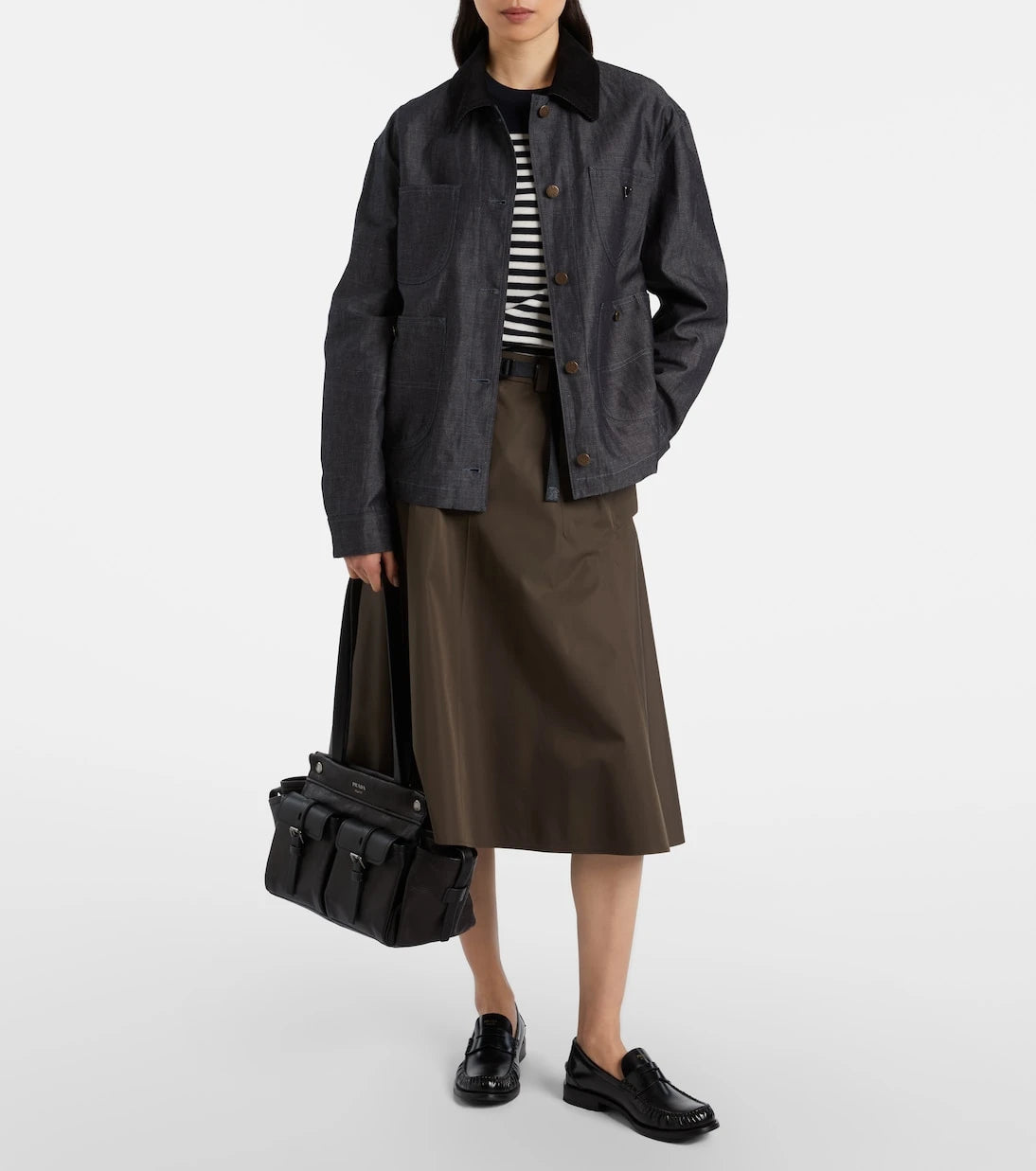 Prada - Prada Route leather tote bag