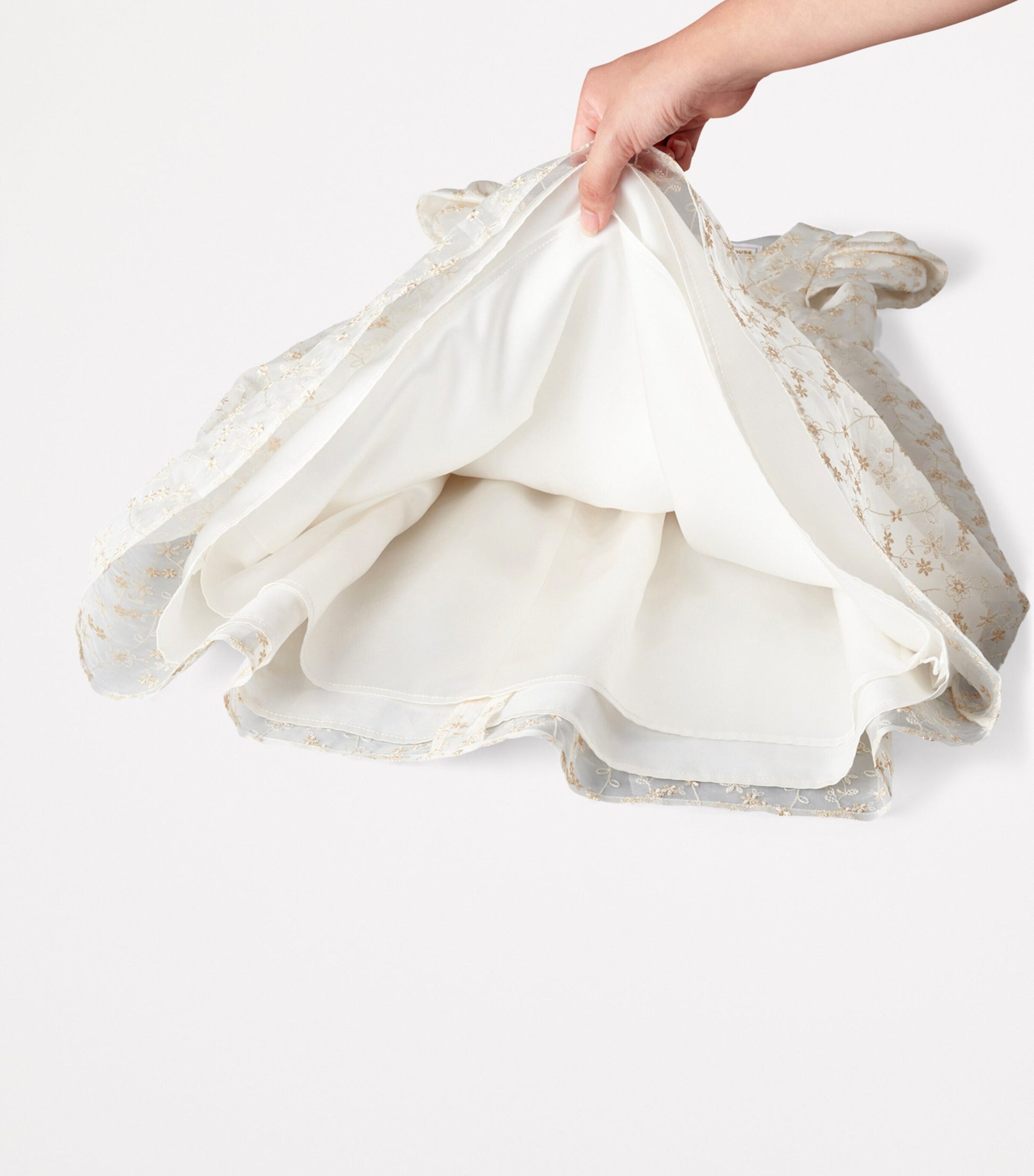 Silk Floral Embroidery Dress (3-7 Years)