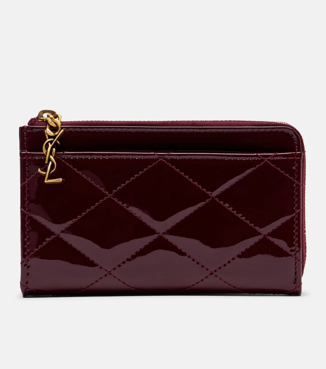 Saint Laurent - Paris Fragments patent leather card holder