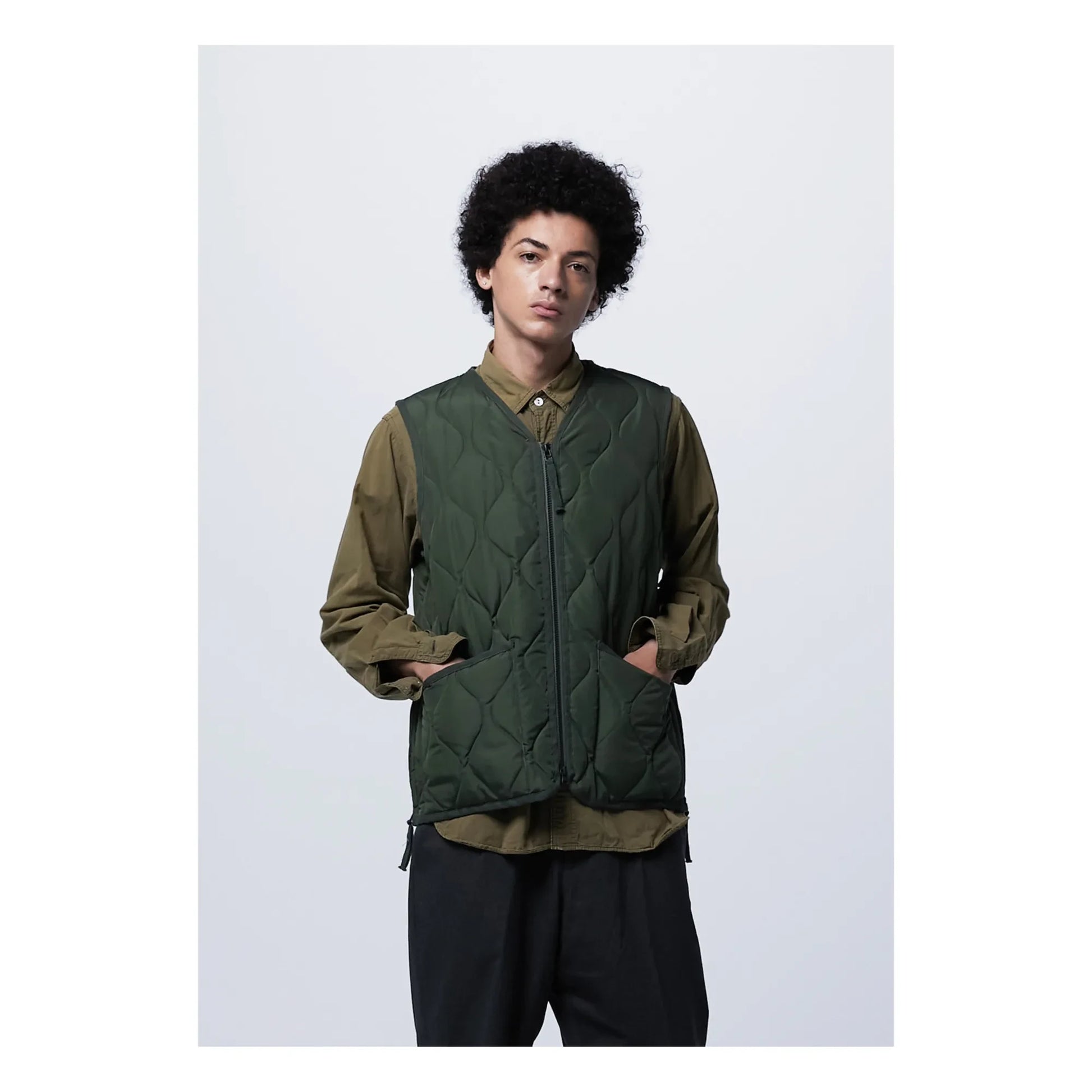 Taion - Quilted Military Jacket | Olive green
