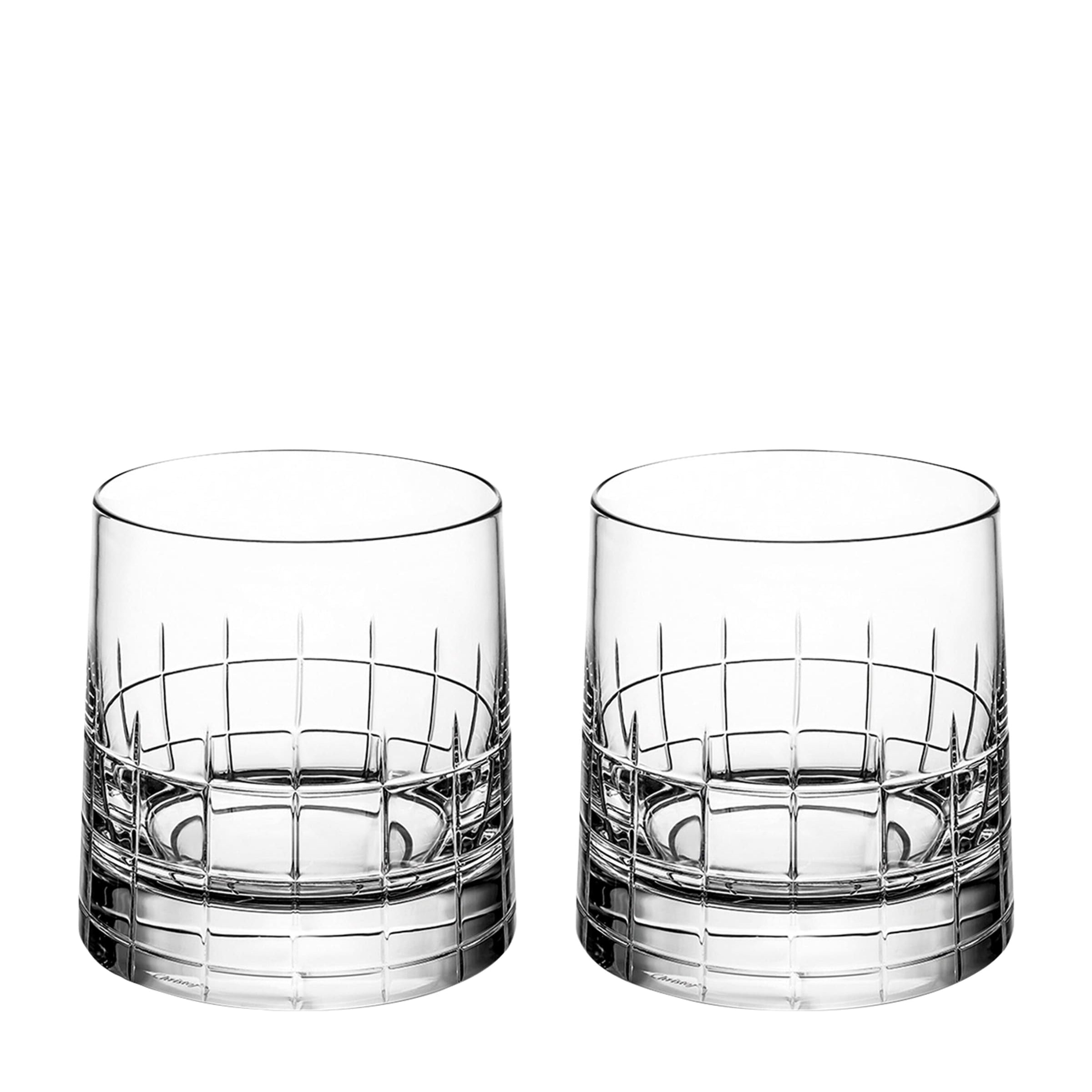 Set of 2 Crystal Double Old Fashioned Tumblers (240ml)