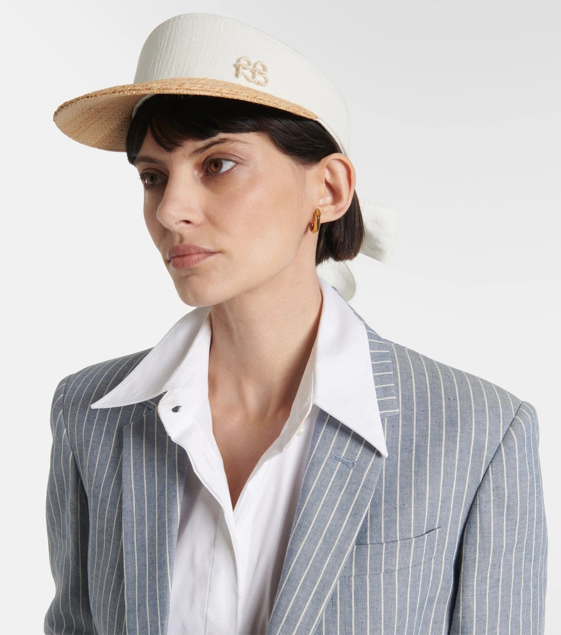 Ruslan Baginskiy - Straw and linen-blend visor
