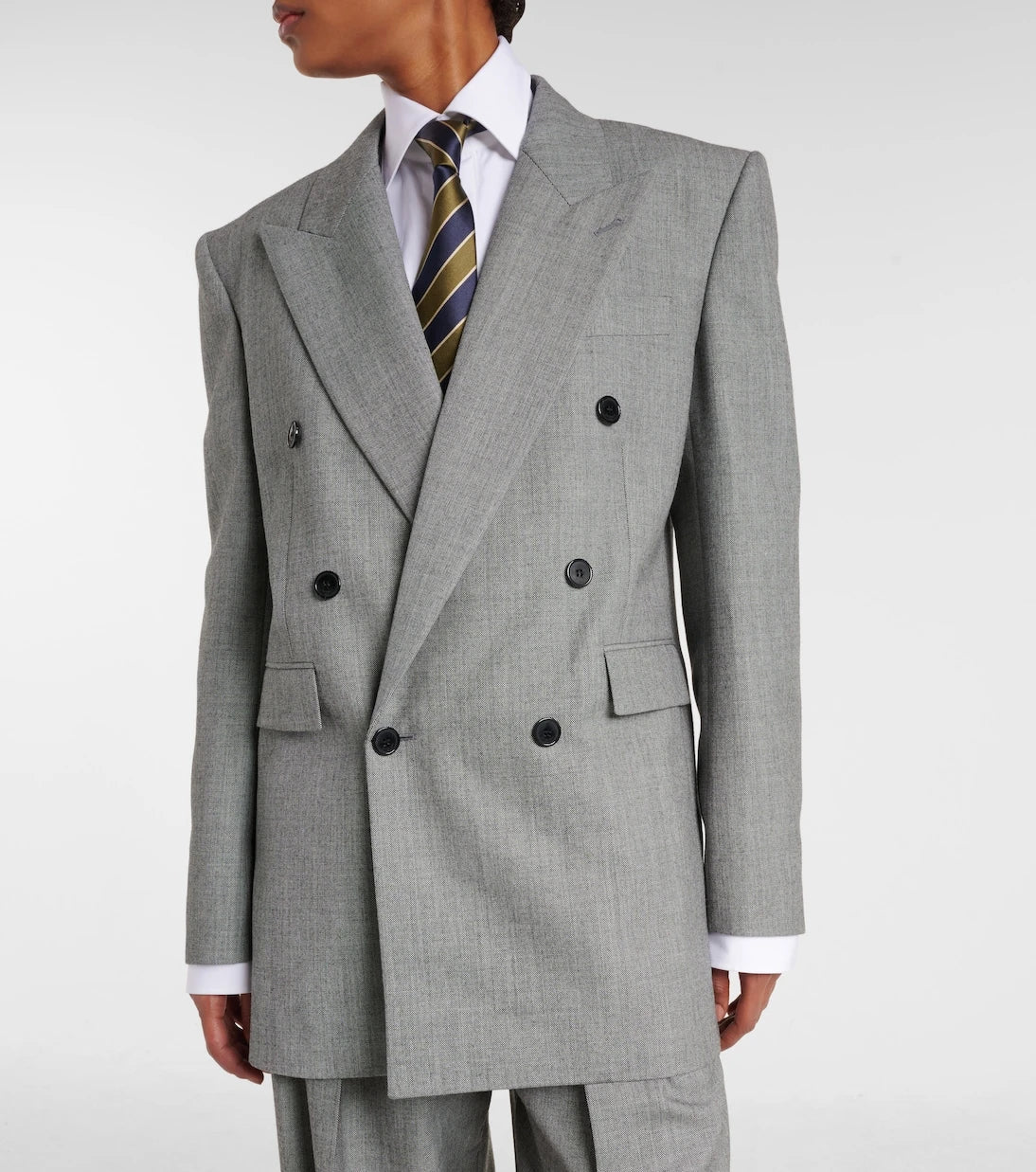 Saint Laurent - Double-breasted wool twill blazer
