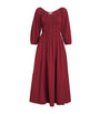 DÔEN Red Organic Cotton Quintessa Midi Dress