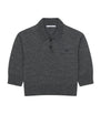 Givenchy Grey Wool-Alpaca Logo Polo Sweater