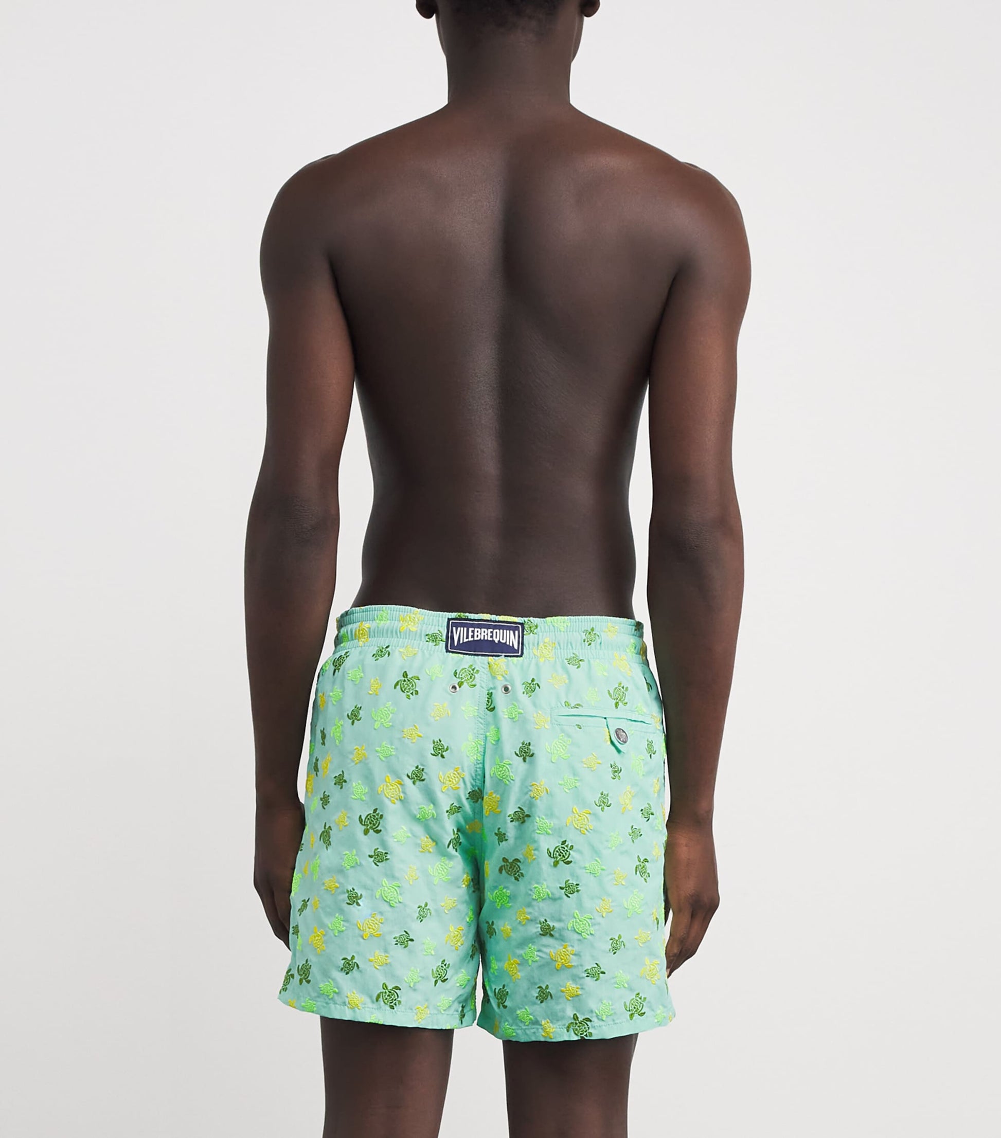 Embroidered Turtle Mistral Swim Shorts