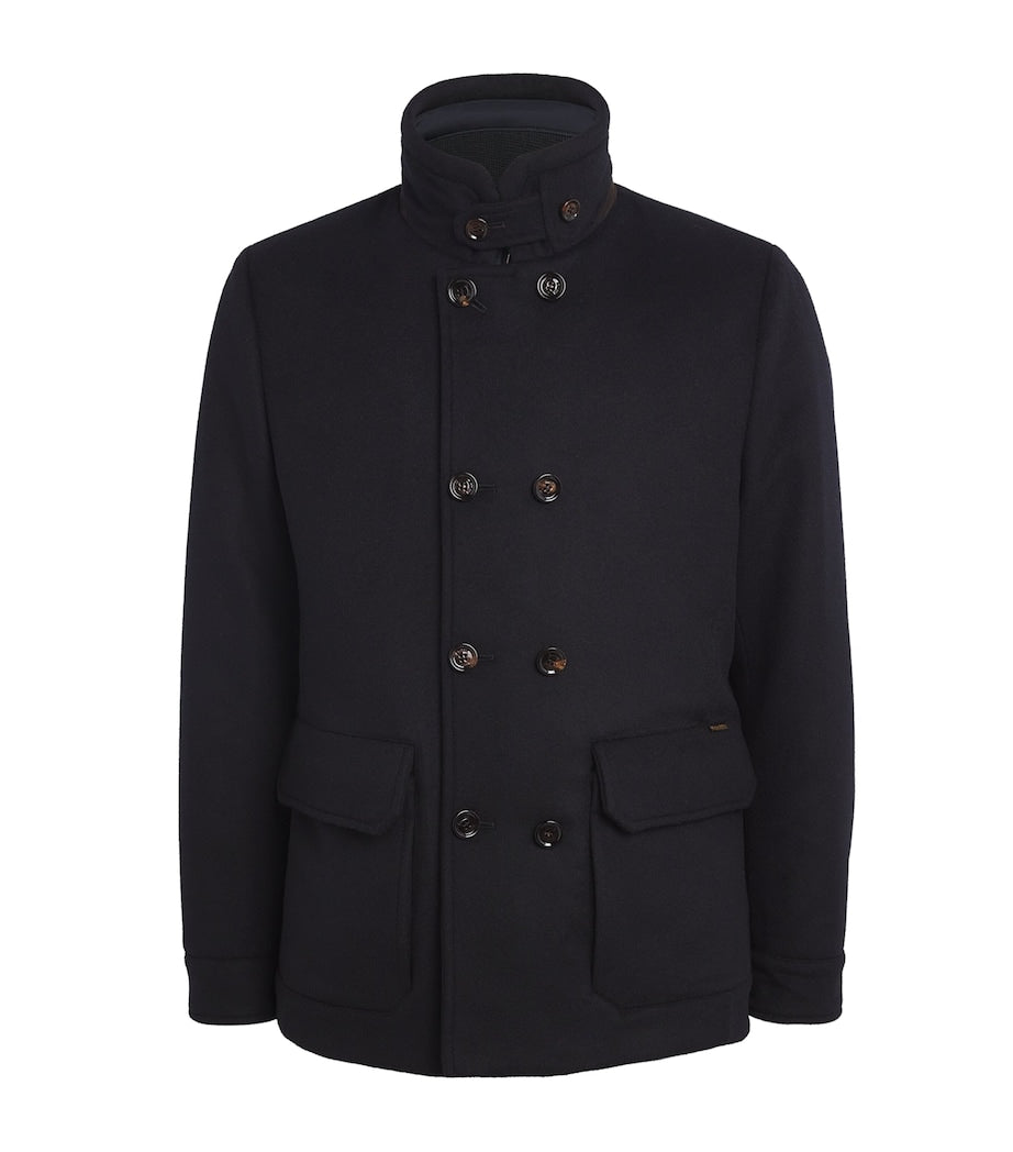 Navy Double-Breasted Pea Coat