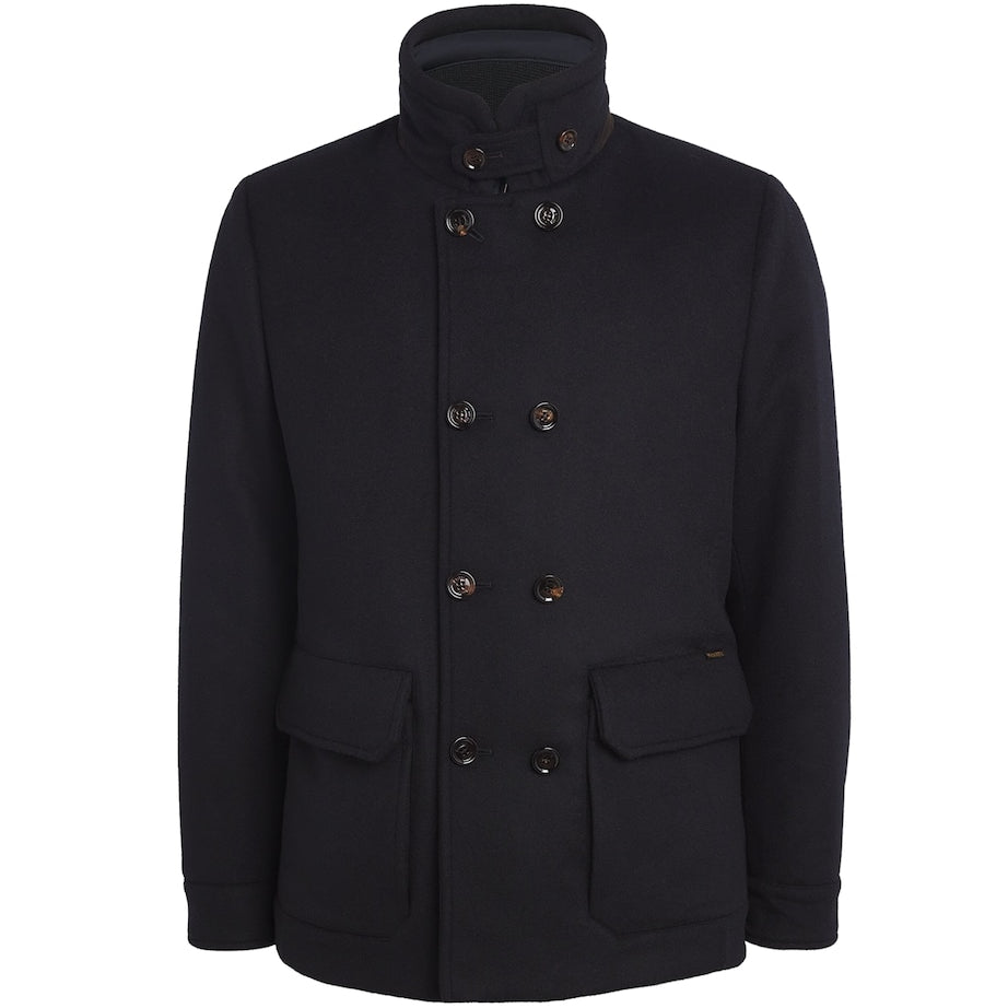Navy Double-Breasted Pea Coat