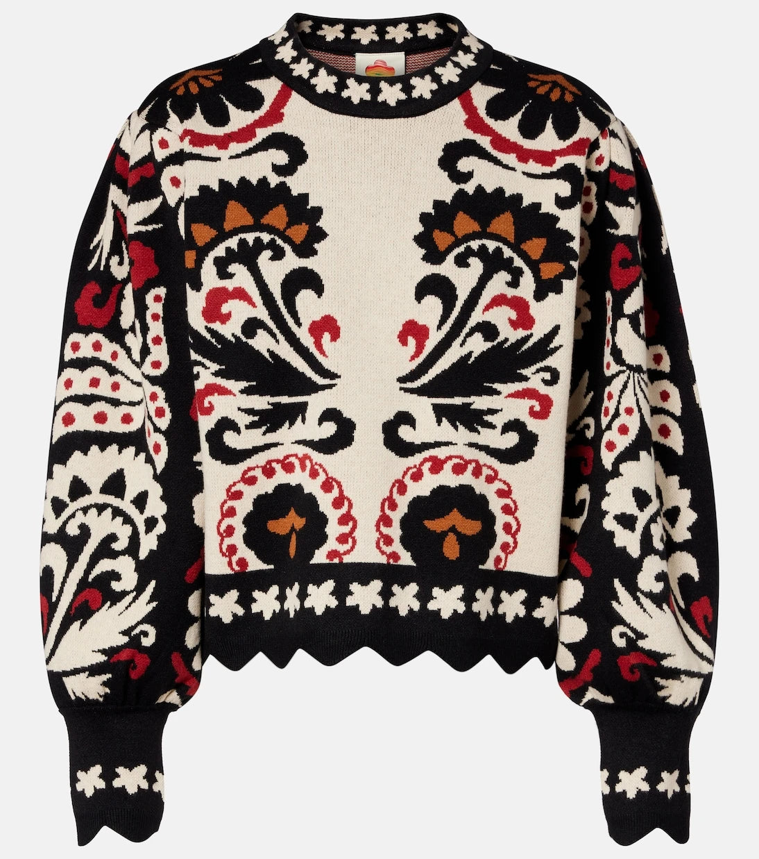 Farm Rio - Tapestry Stripes jacquard sweater