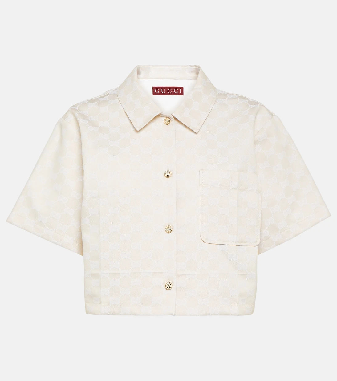 Gucci - قميص جبردين قصير GG