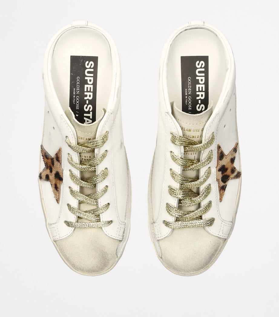 Golden Goose White Leather Super Star Sabot Low-Top Sneakers