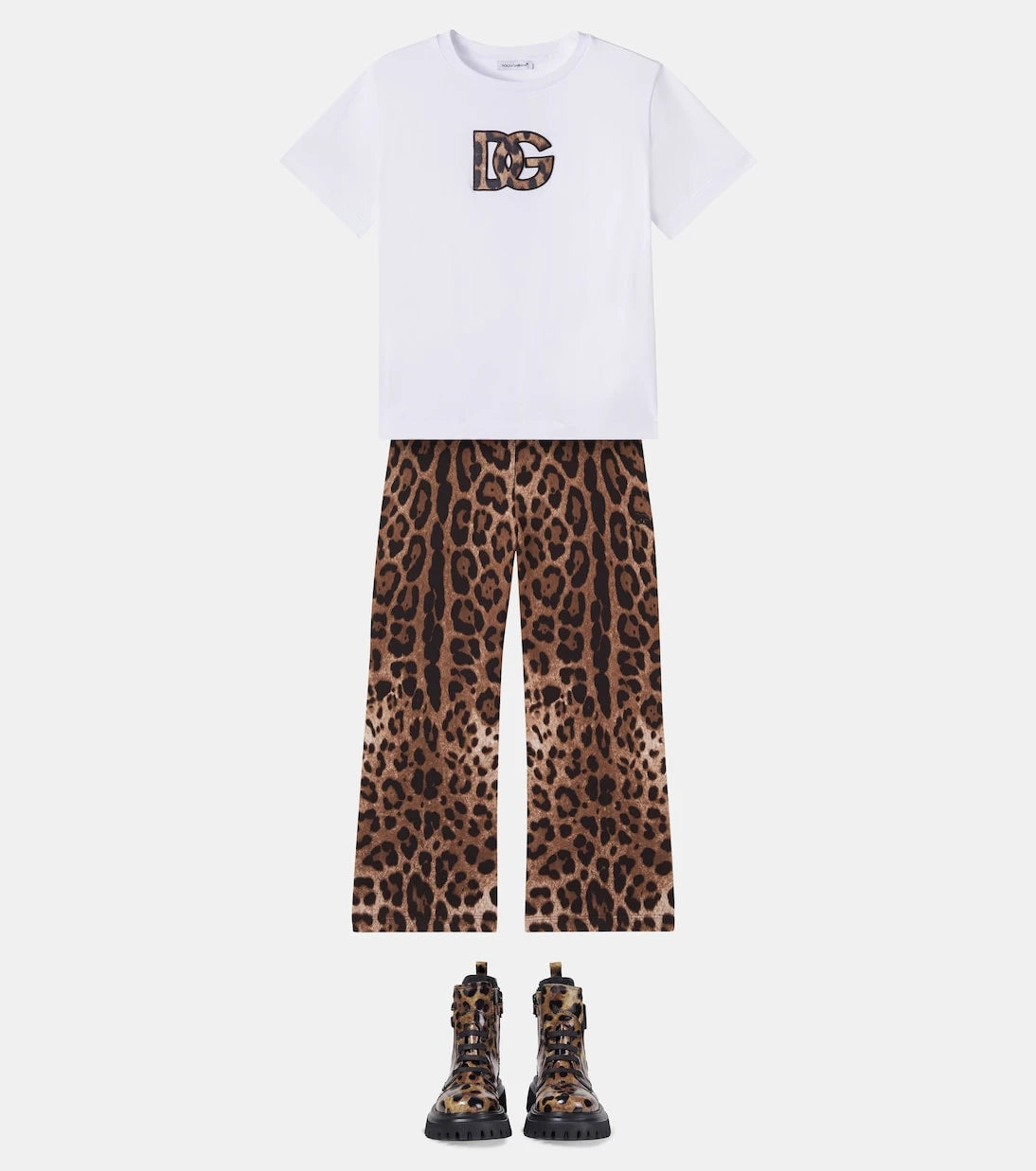 Dolce&Gabbana Kids - DG patch-appliqué cotton T-shirt