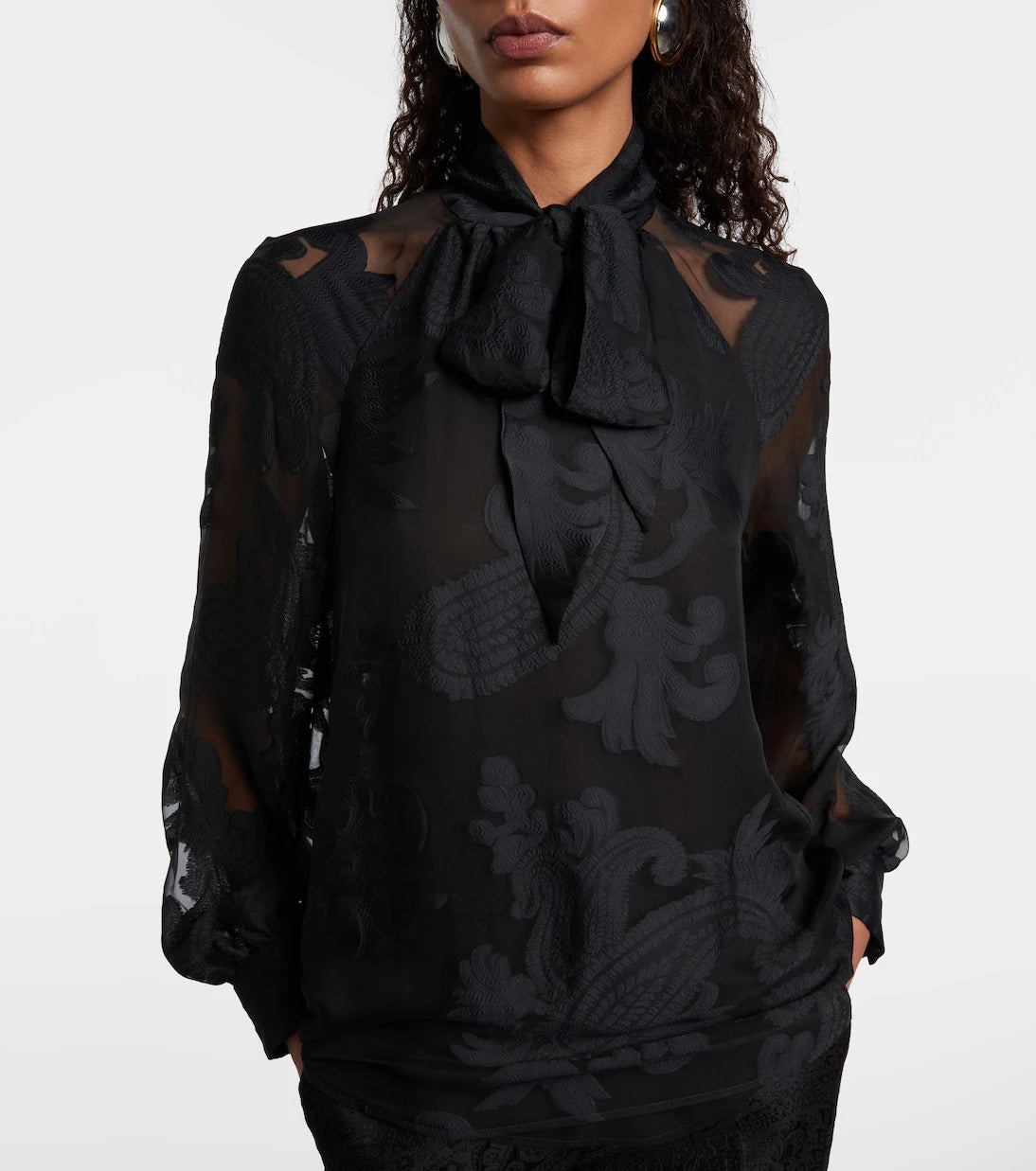 Etro - Paisley tie-neck blouse