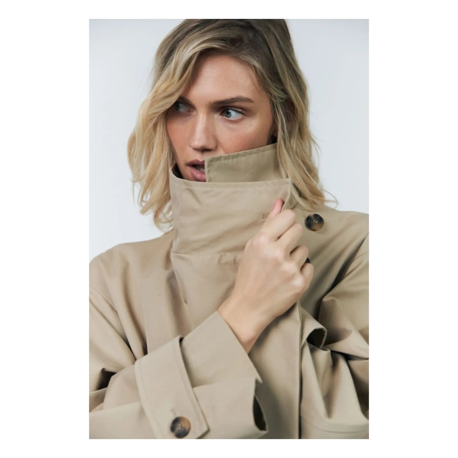 Lollys Laundry - Trench Russi Cotton | Beige