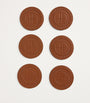 Harrods Logo Leather Coasters (Set of 4)