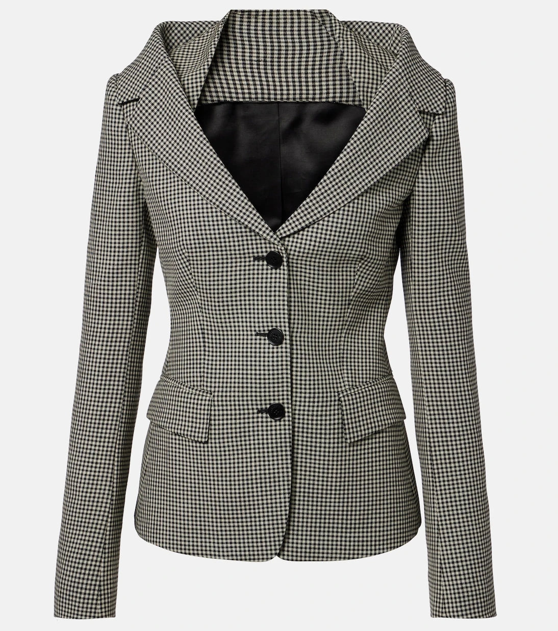 McQueen - Gingham layered blazer