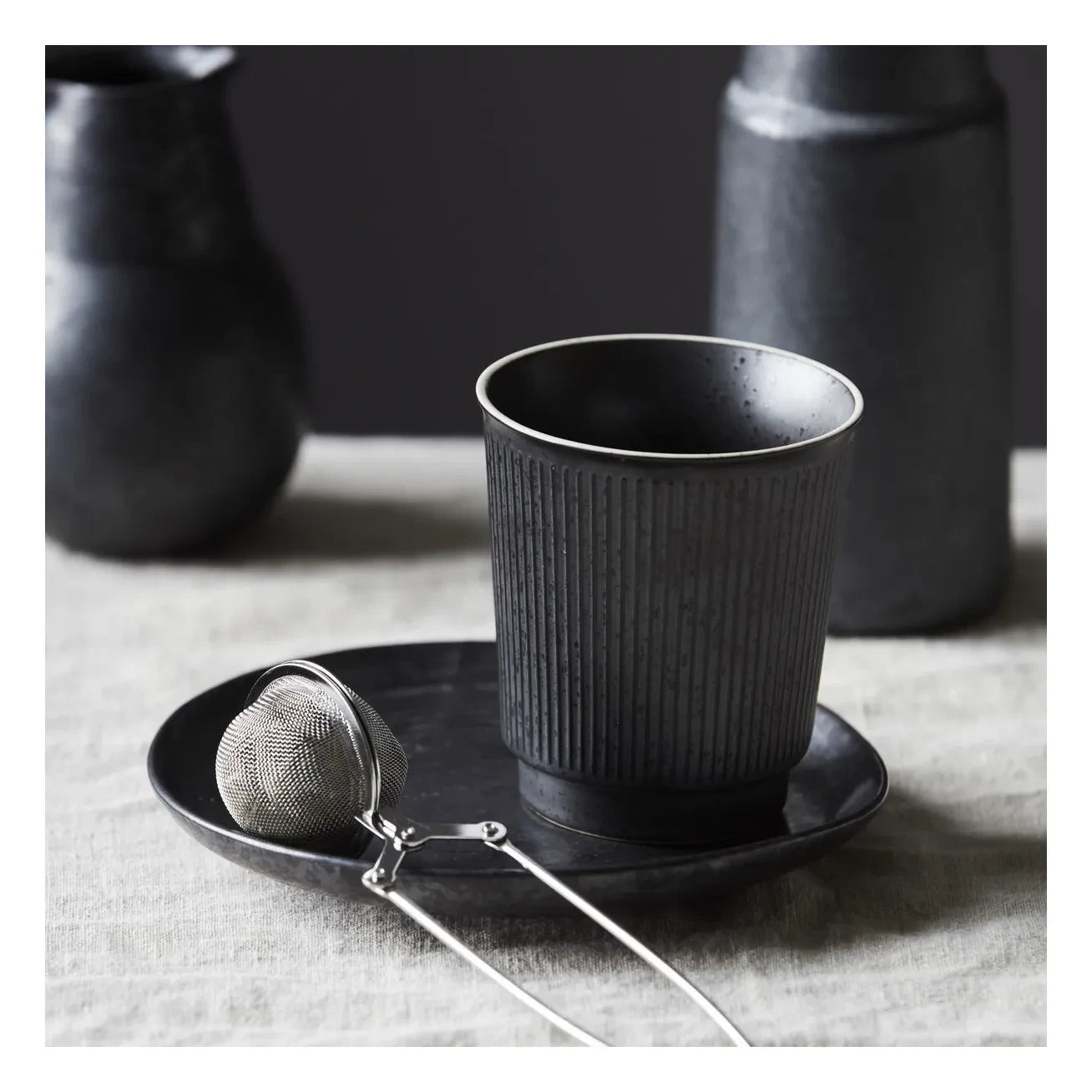 House Doctor - Berica Ceramic Cup | Black