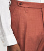 Silk-Cashmere Slim Tailored Trousers
