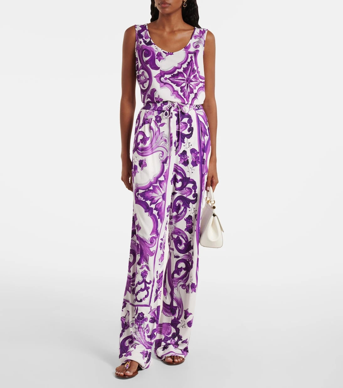 Dolce&Gabbana - Majolica wide-leg pants