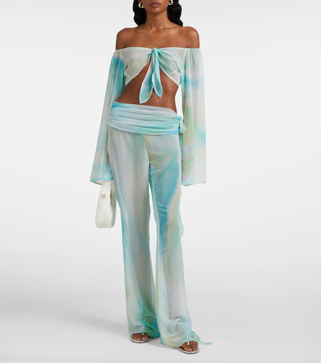 Bananhot - Grace semi-sheer off-shoulder top