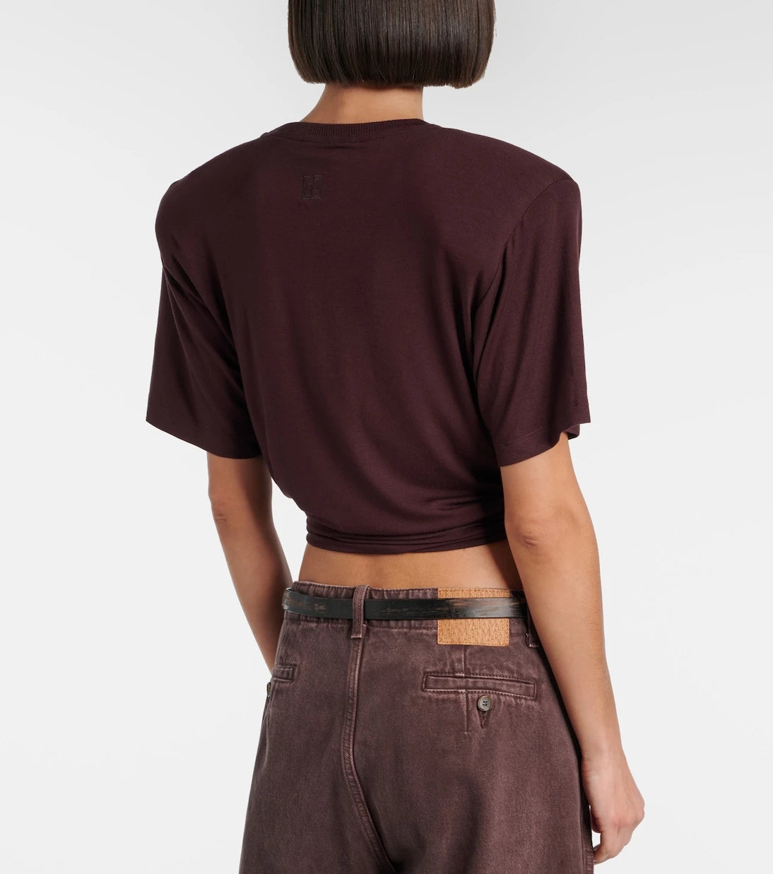 Magda Butrym - Floral-appliqué jersey T-shirt