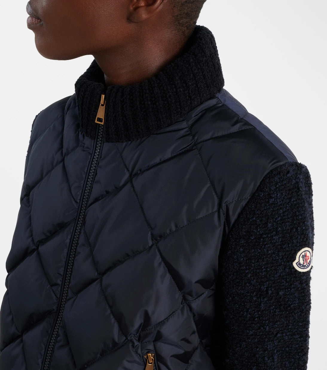 Moncler - Down-paneled cotton-blend cardigan