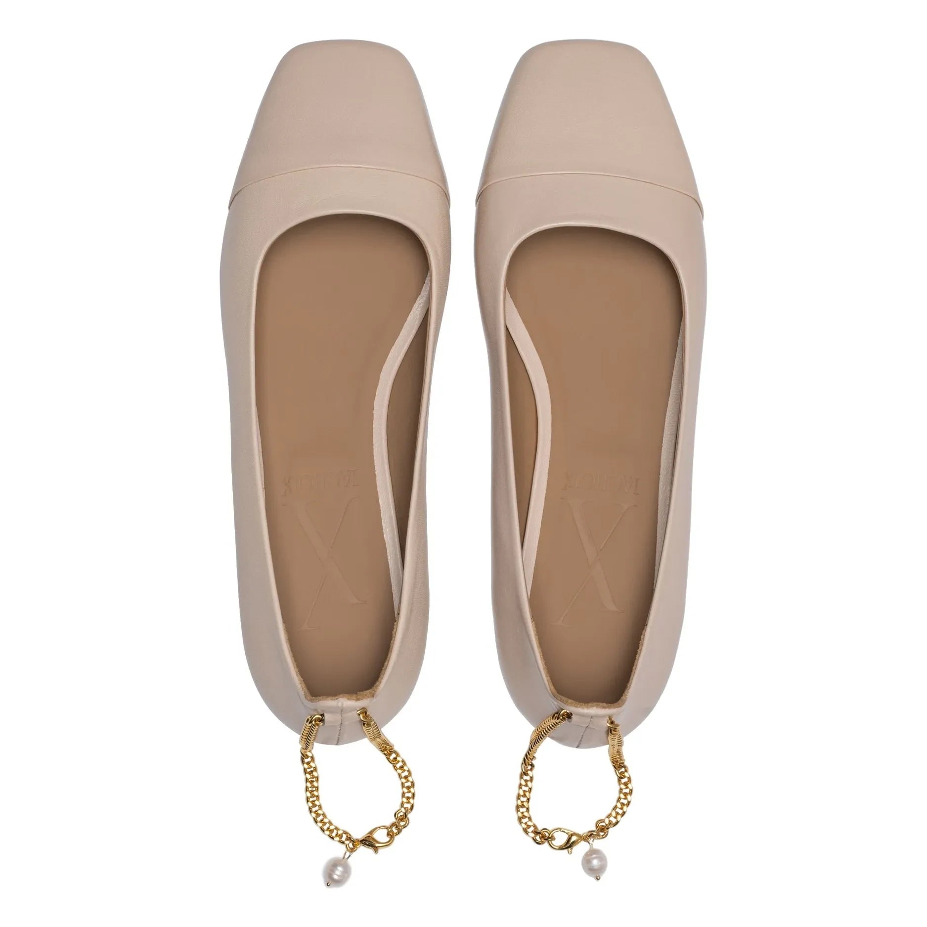 Lachoix - Leather ballerinas | Nude