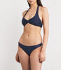 Navy Halterneck Rectangle Bikini Top