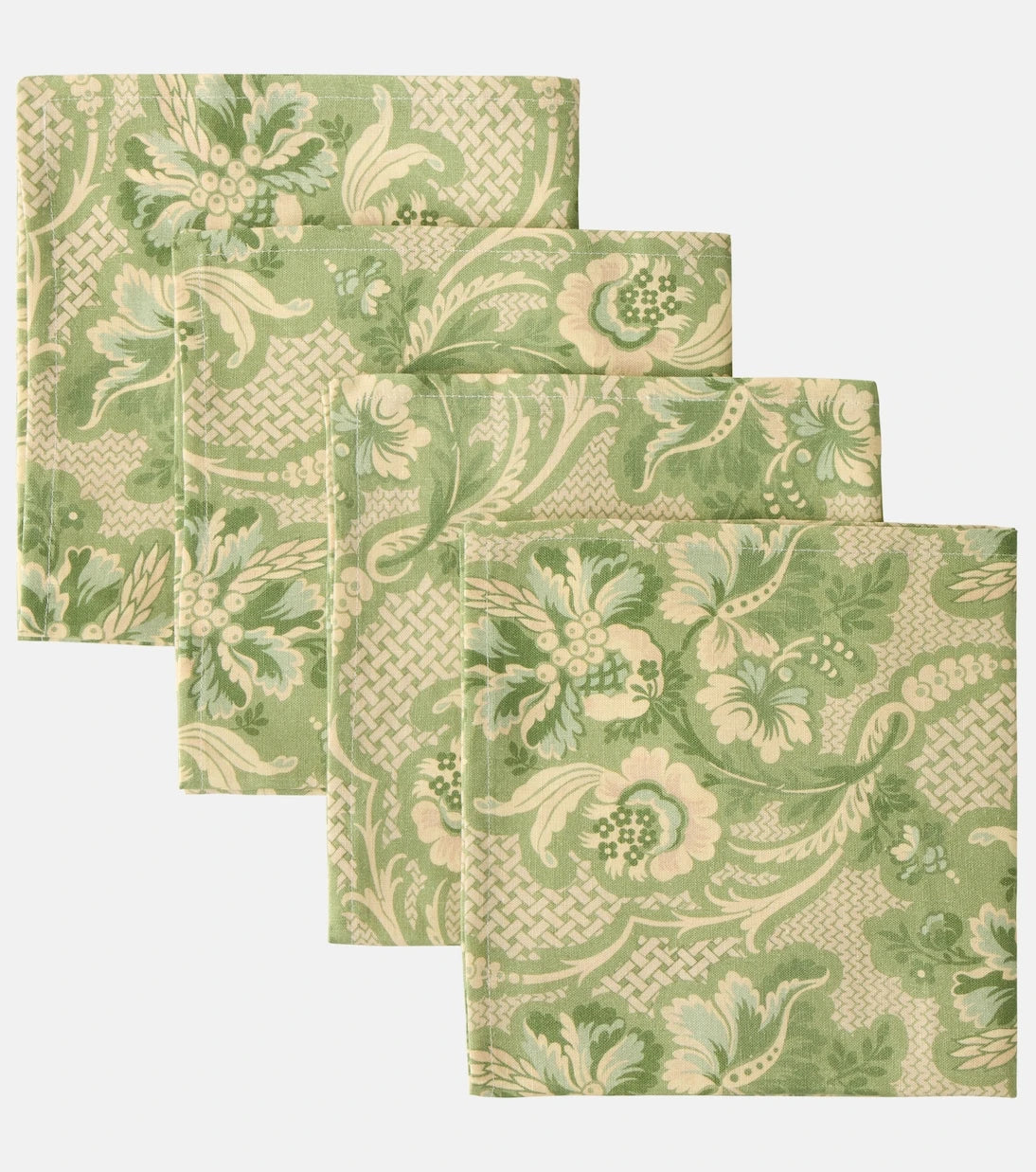 Cabana - Iris set of 4 floral printed linen napkins