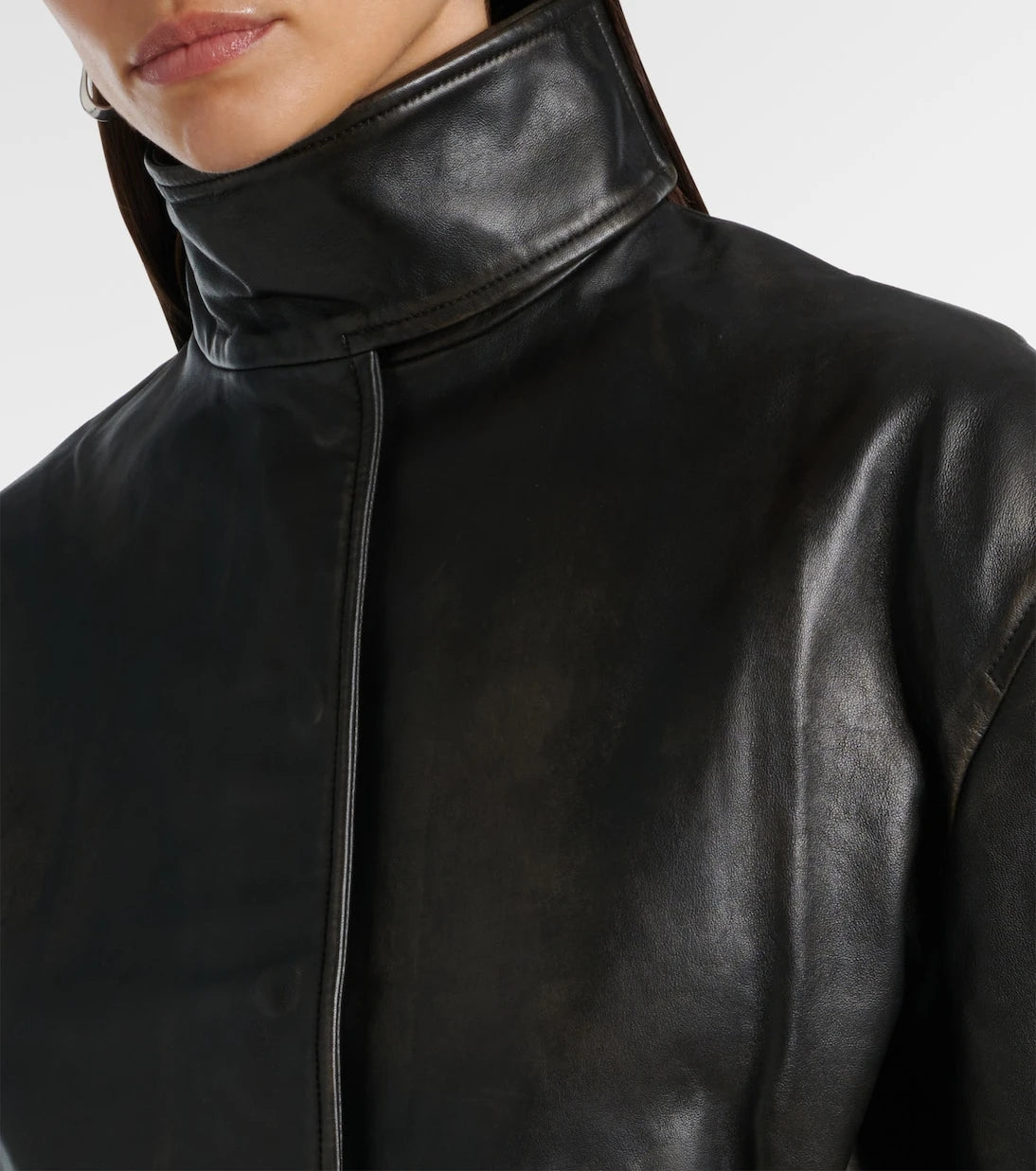 Christopher Esber - Burnished Eddie leather bomber jacket